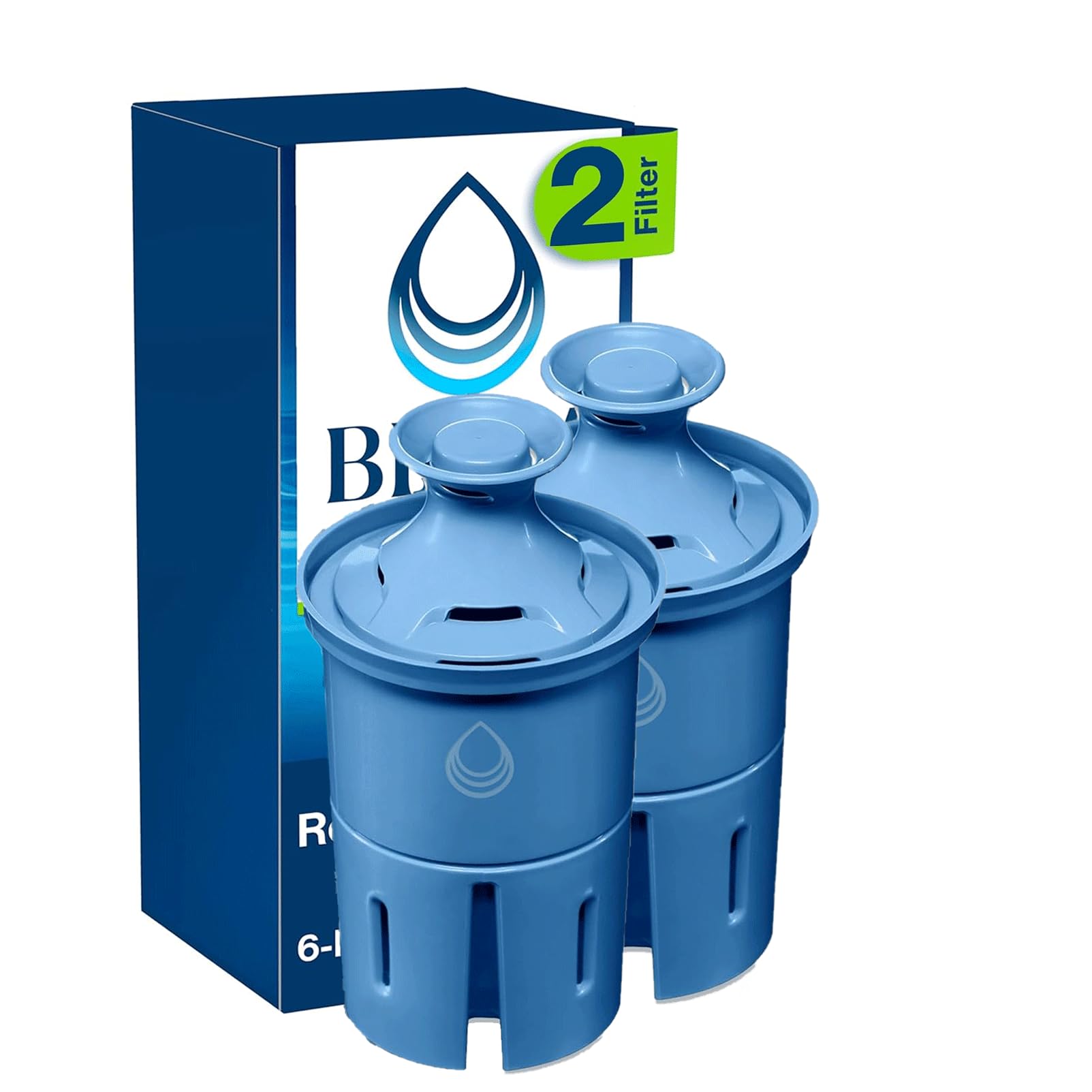Elite Replacement Filter, Water Filter,Reduces 30+ Contaminants While Keeping Healthy Minerals, WQA Certified to Reduce Lead, Microplastics, Chromium and Chlorine, Lasts 6 Months, 2 Count
