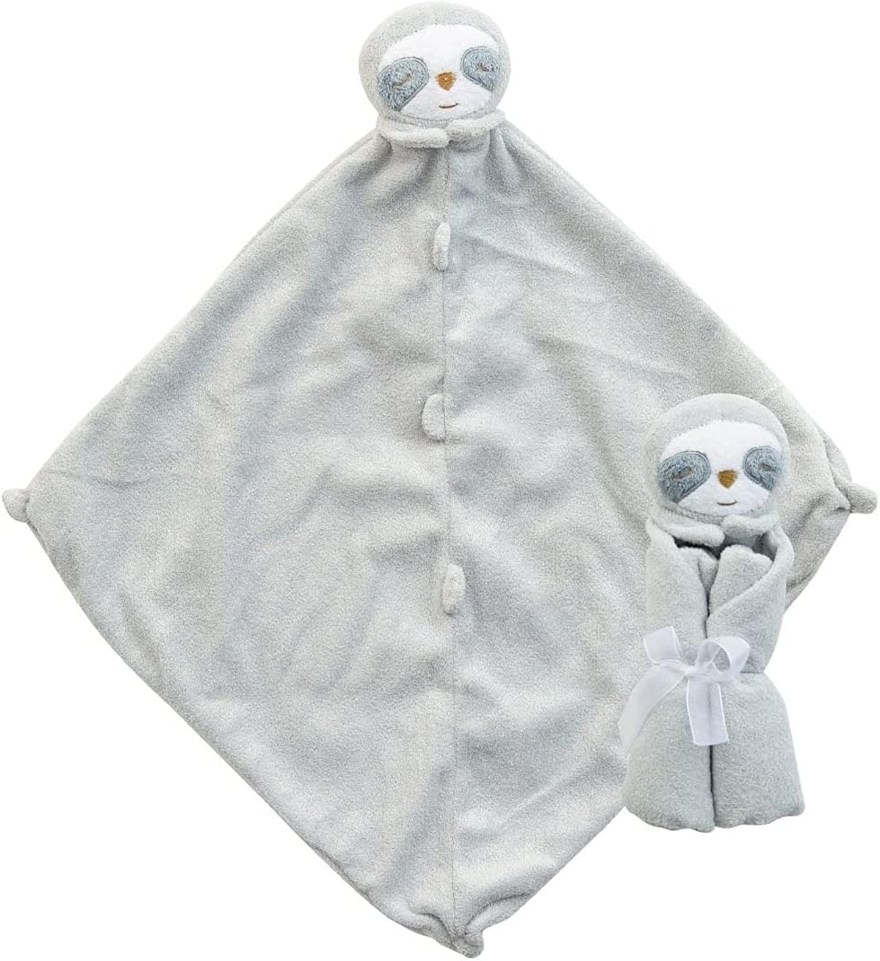 Angel Dear Grey Sloth Twin Set Blankies Box