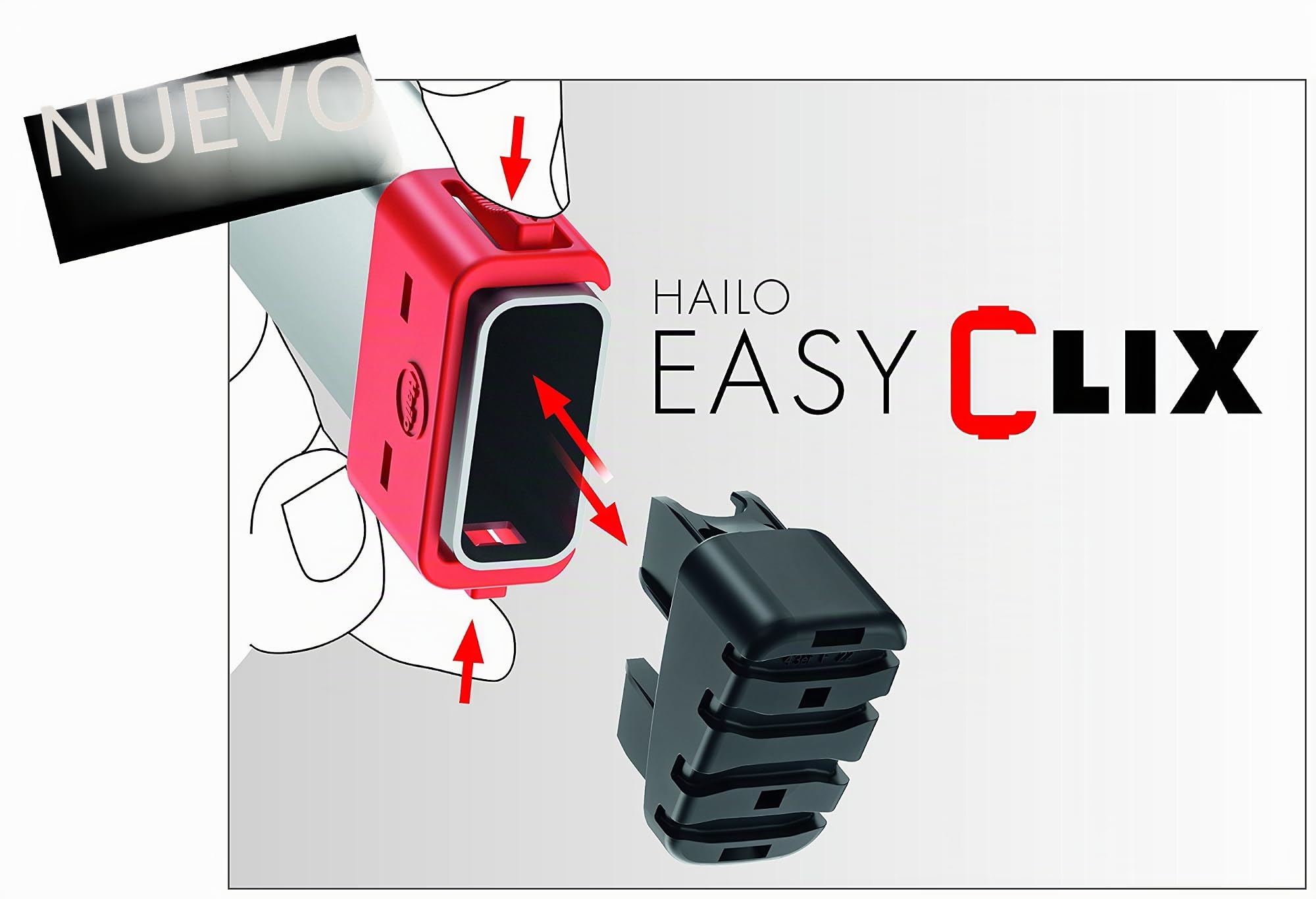Hailo XXL Easyclix - Escalera de tijera aluminio (4 peldaños)