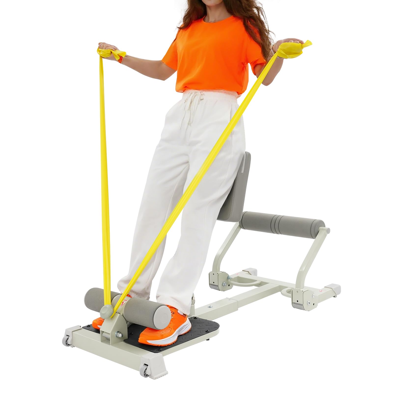 Deep Sissy Squat Bench, Core Workout Beintrainer bis 120 kg Belastbar Fitnessgerät für Zuhause, Bauch-Gesäß-Trainer 3 in 1 Kniebeugenbank verstellbar