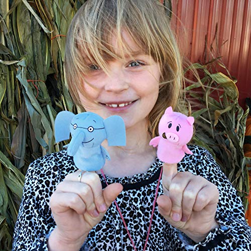 Image of YOTTOY Mo Willems Collection | Elephant & Piggie Pair of Finger Puppets