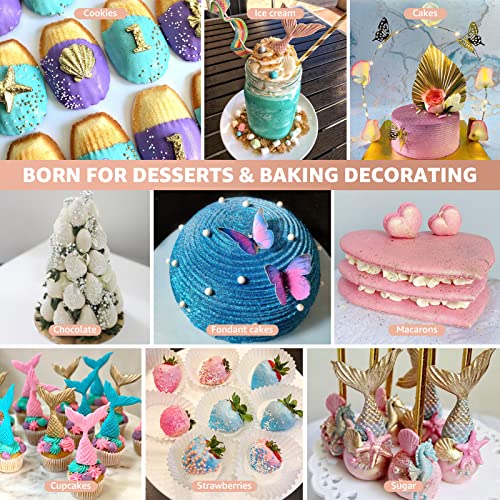Edible Glitter,Cake Glitter,Drink Glitter Edible Dust, Edible Sparkles For Food Cupcakes,Cookies,Candy Sugar,Pops,Kosher Halal Certified Food Grade Coloring For Wines,Cocktails,Champagne,Beverages - Rose Gold #TOP1