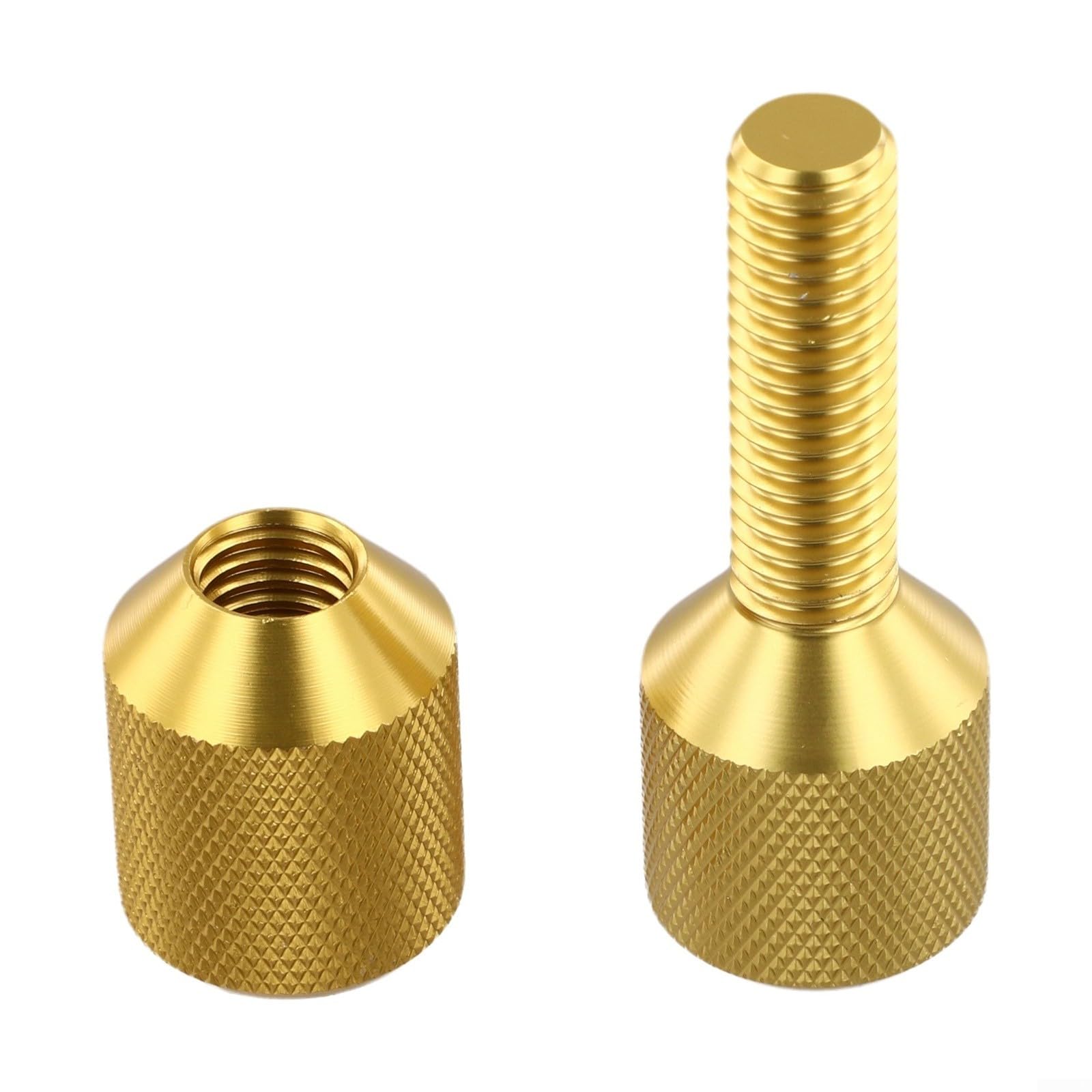 Lot de goupilles d'alignement de bride, goupilles à deux trous de 3,8 cm pour brides ASME de 68 kg de 1,27 à 35,6 cm, aluminium 6061 trempé avec finition oxyde noir, ergonomique (doré)
