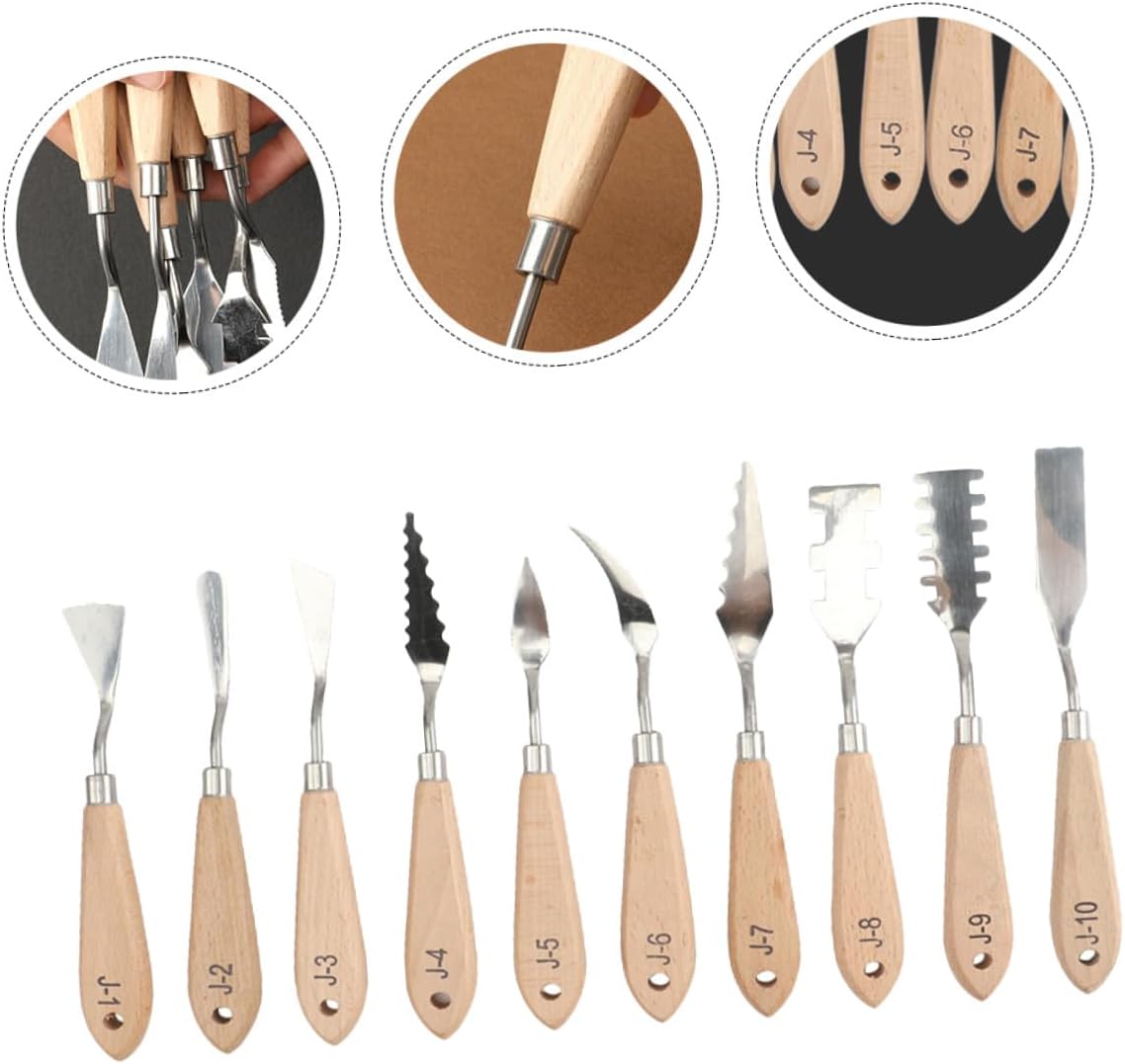 10Pcs Oil Painting Spatula Set for Teachers and Hobbyists