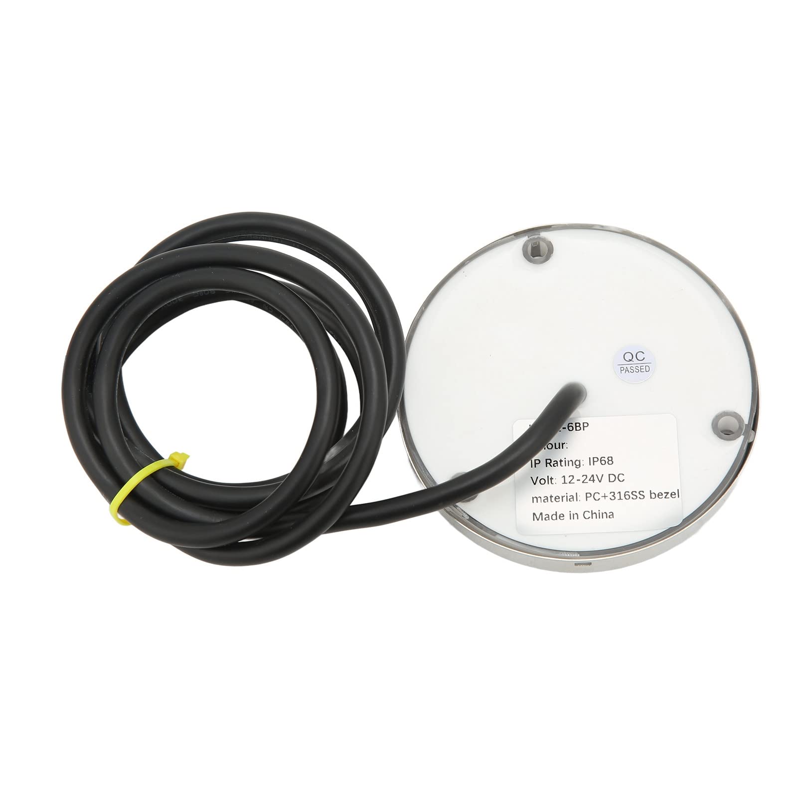 Morskie światło LED, Wodoodporne światło Podwodne ze Stali Nierdzewnej 316 IP68 z 6 Lampkami LED, 12-24V 1,5 M Nocne Oświetlenie Wędkarskie dla Przyczep Kempingowych łodzie(RGBW/22,5 W)
