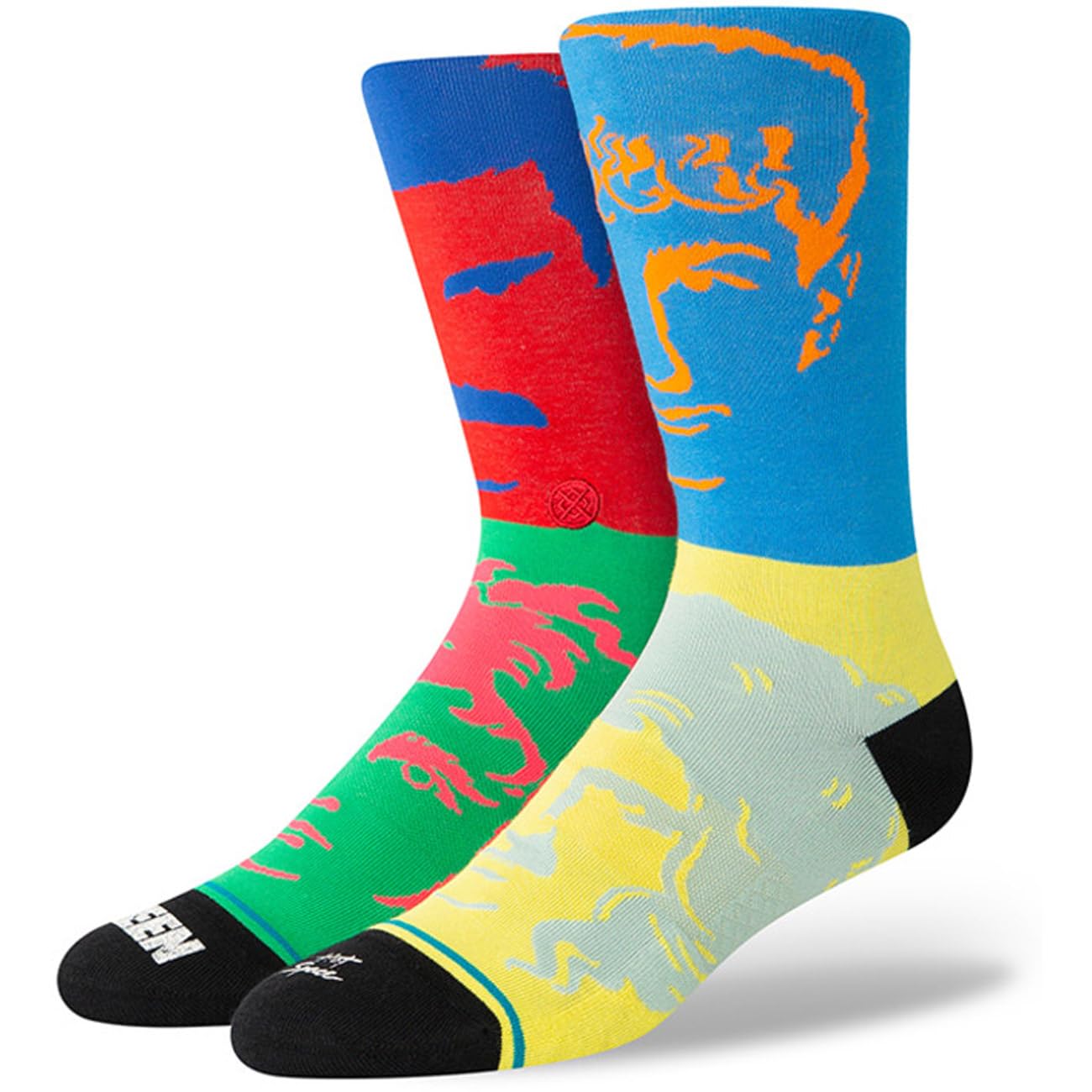 Stance Men's Multi Hot Space Crew Socks Queen Music Calf Large