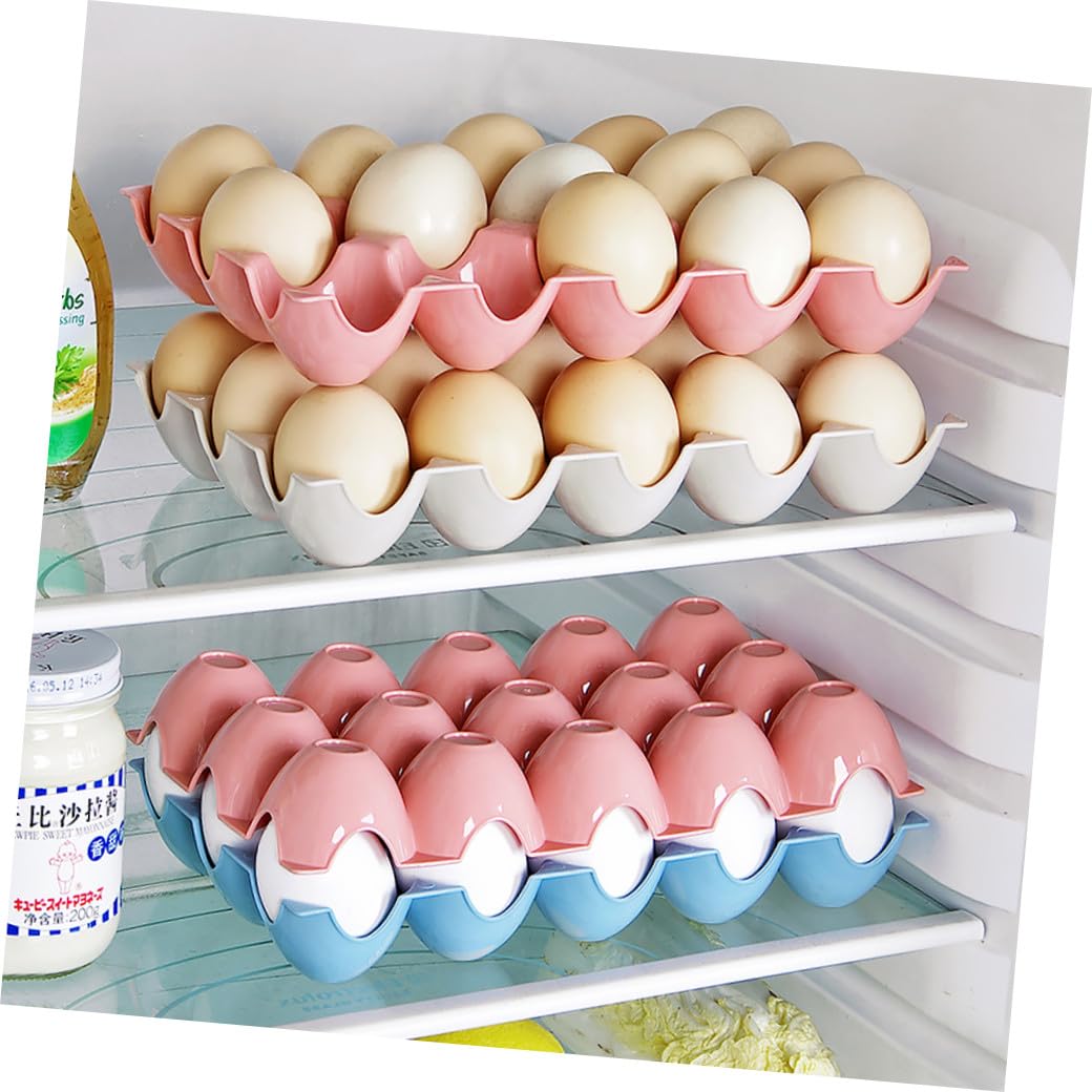 Kichvoe Plateau à Œufs en Céramique Blanc 12 Cases Résistant Haute Température pour Réfrigérateur la Cuisine Protection Œufs Fragile et Rangement Pratique