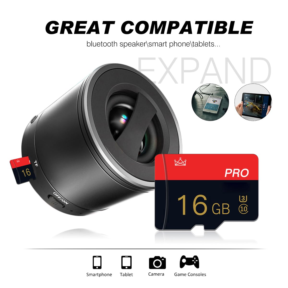 Photo 1 of 16GB Micro Memory Card 16GB Class 10 with Adapter High Speed Memory Card for Tablet,Drone