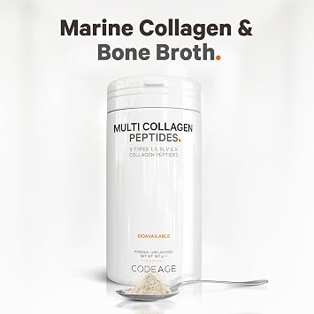 Codeage Multi Collagen Protein Peptides Powder, 5 Types, Grass-Fed, 567g