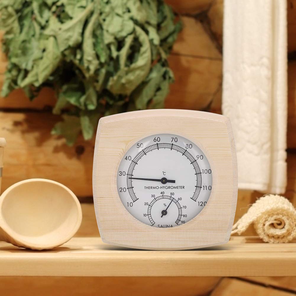 Termómetro de Sauna, Termohigrómetro de Sauna, Higrómetro de Instrumentos para Sauna, Bañera, Baño de Vapor