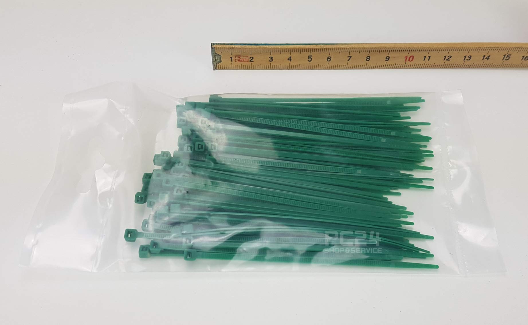 PC24 Shop & Service - Fascette da 100 mm, 100 pezzi, Plastica per Cablaggio, Cavi Stringicavo