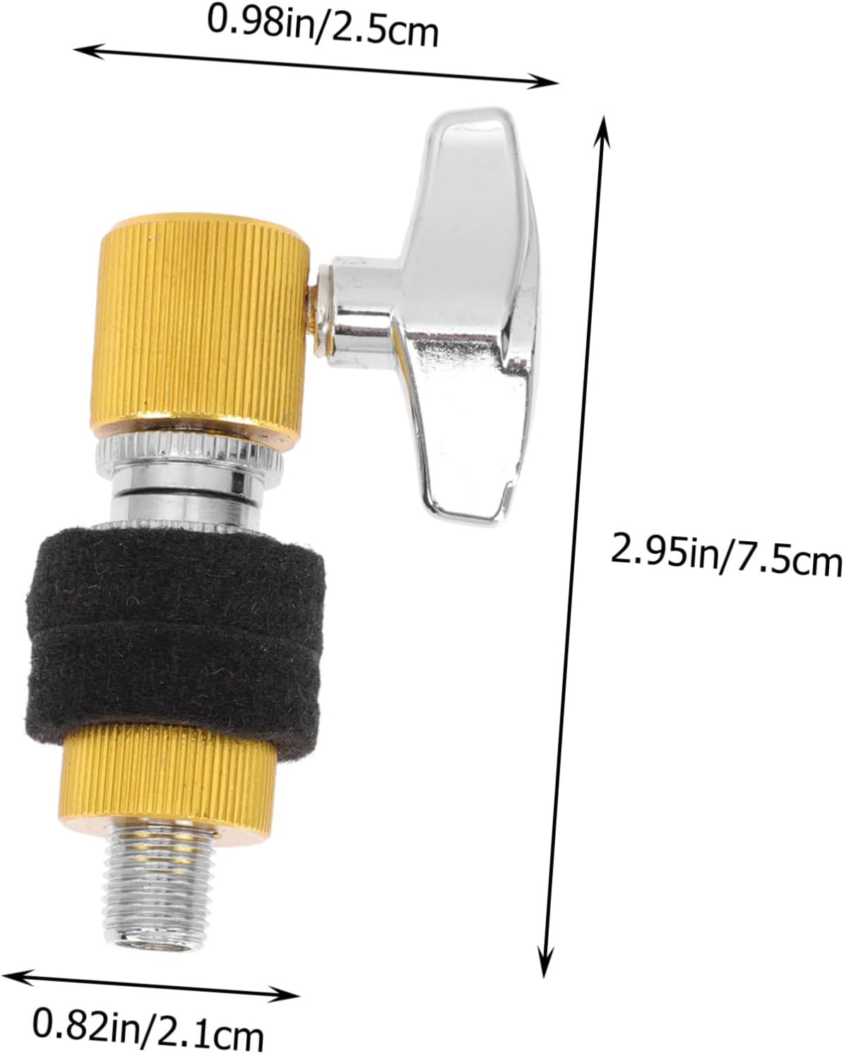 Toyvian Hi-hat Cymbal Clutch Durable Aluminum Alloy Easy Install Drum Set Accessory Essential Replacement for Drummers Compatible with Standard Cymbal Stands