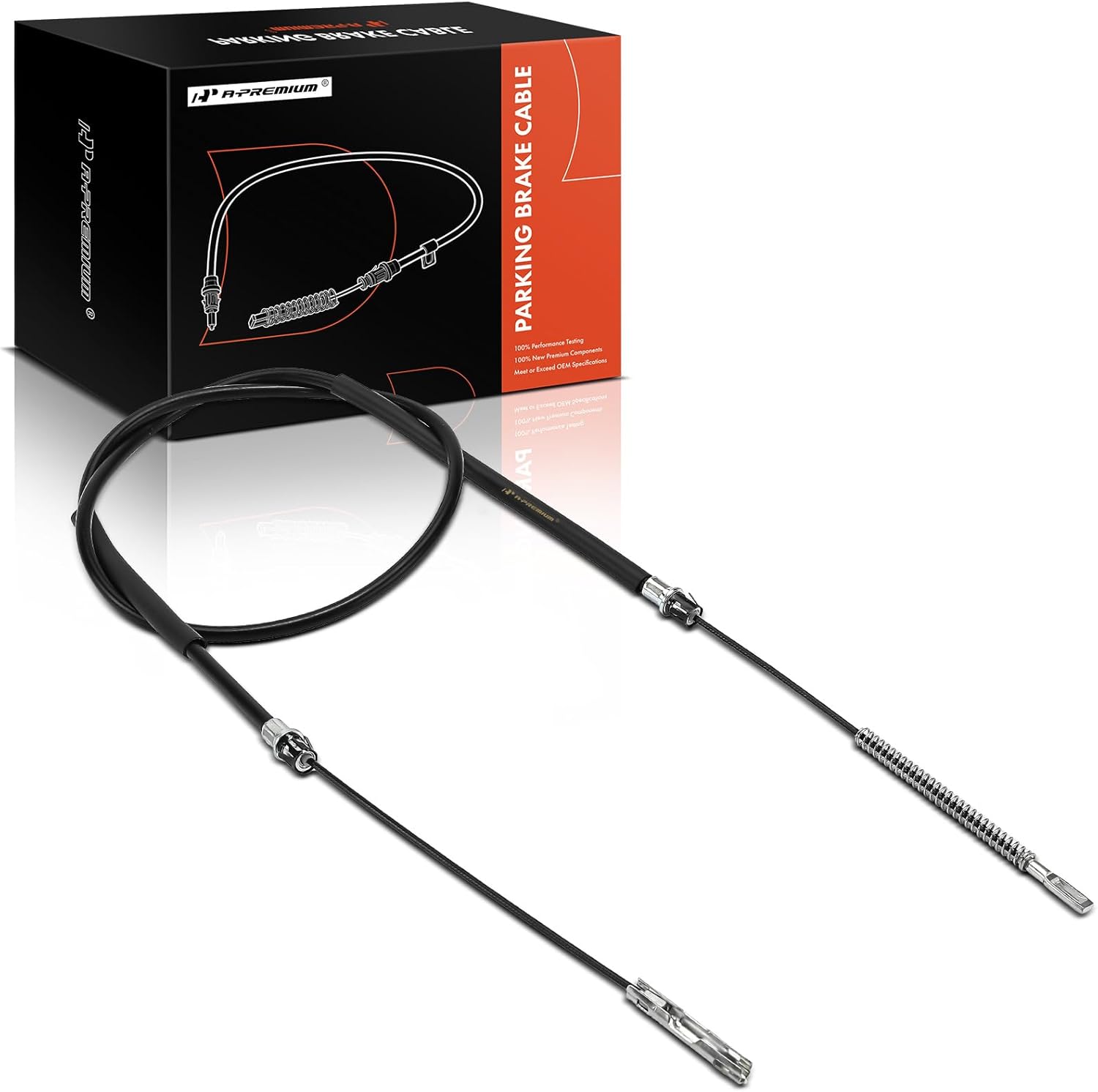 A-Premium Rear Driver Side Parking Brake Cable Assembly Compatible with Chevrolet, GMC and Isuzu Models: S10 1998-2004, Sonoma 1998-2004, Hombre 1998-2000 - Replace# 15052596, 15724594