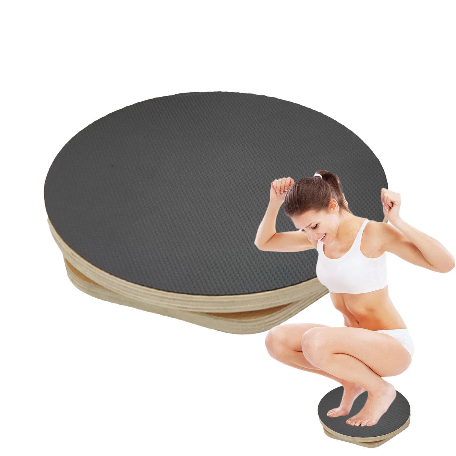 Waist Twist Board – 30 cm Holz-Rotationsscheibe, EVA, rutschfest, Balance-Trainer, Fitnessplattformen, Durabl Exercise Twister | Bauchformgerät für Zuhause, Fitnessstudio, Workout drinnen