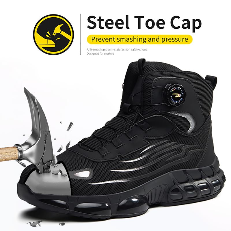 Image of Steel Toe Work Sneakers for Men Women Lightweight Comfortable Industrial & Construction Work Safety Shoes