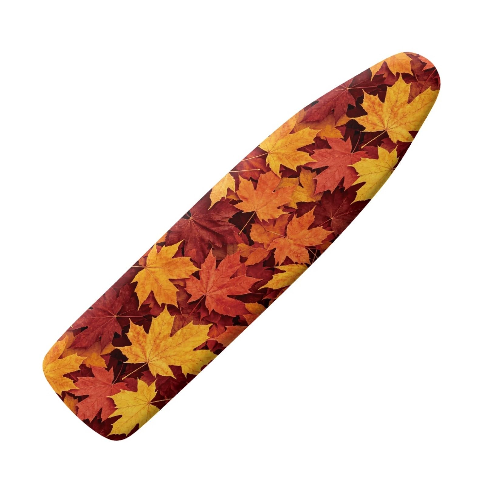 Rwmmla Red Maple Leaf Ironing Board Covers 110X30 Heat Reflective Cotton Polyester Blend, Elasticated Drawstring Fastening, Scorch Resistant For Steam Iron110x30cm/43X12in