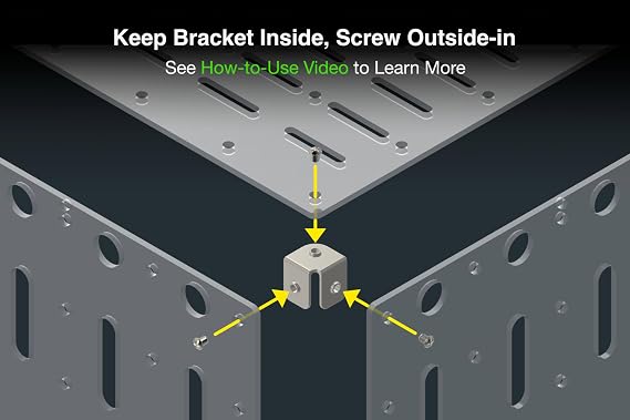 GuineaLoftTM L3 Bracket Set - 3-Hole L-Shaped Bracket Set