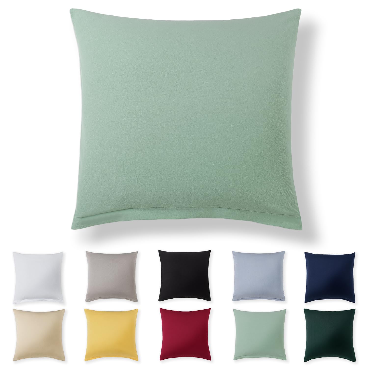 Alreya Set di 2 Federe in 100% jersey di cotone con chiusura lampo