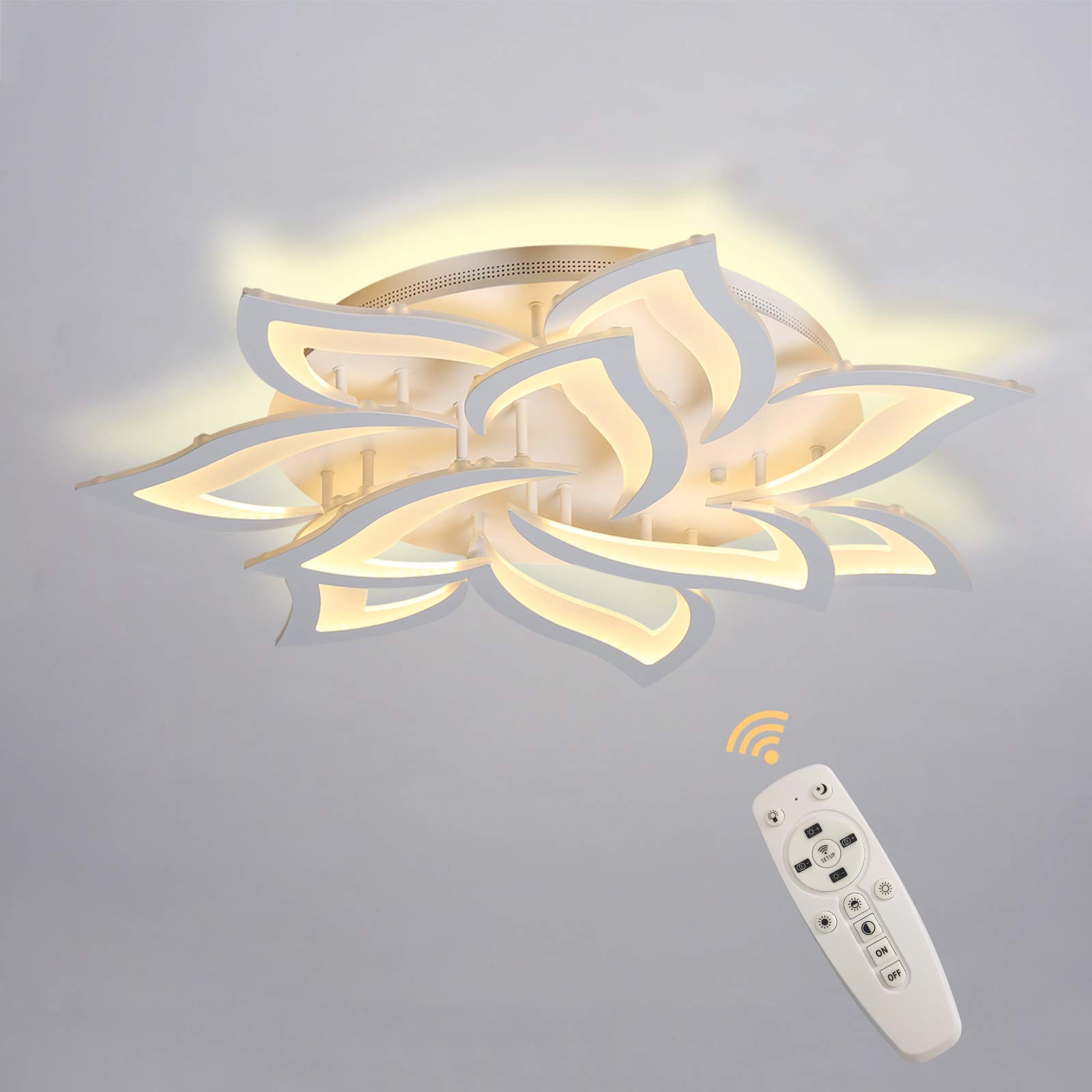 Buy LED Dimmable Ceiling Light, Modern Flower Shape Ceiling