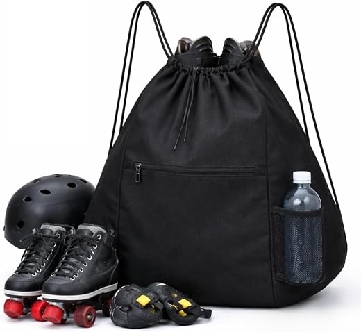 EDRAK Universal Roller Skating Bag with Drawstring Shoulder Straps – Multipurpose Carry Bag for Inline Skates, Quad Skate...