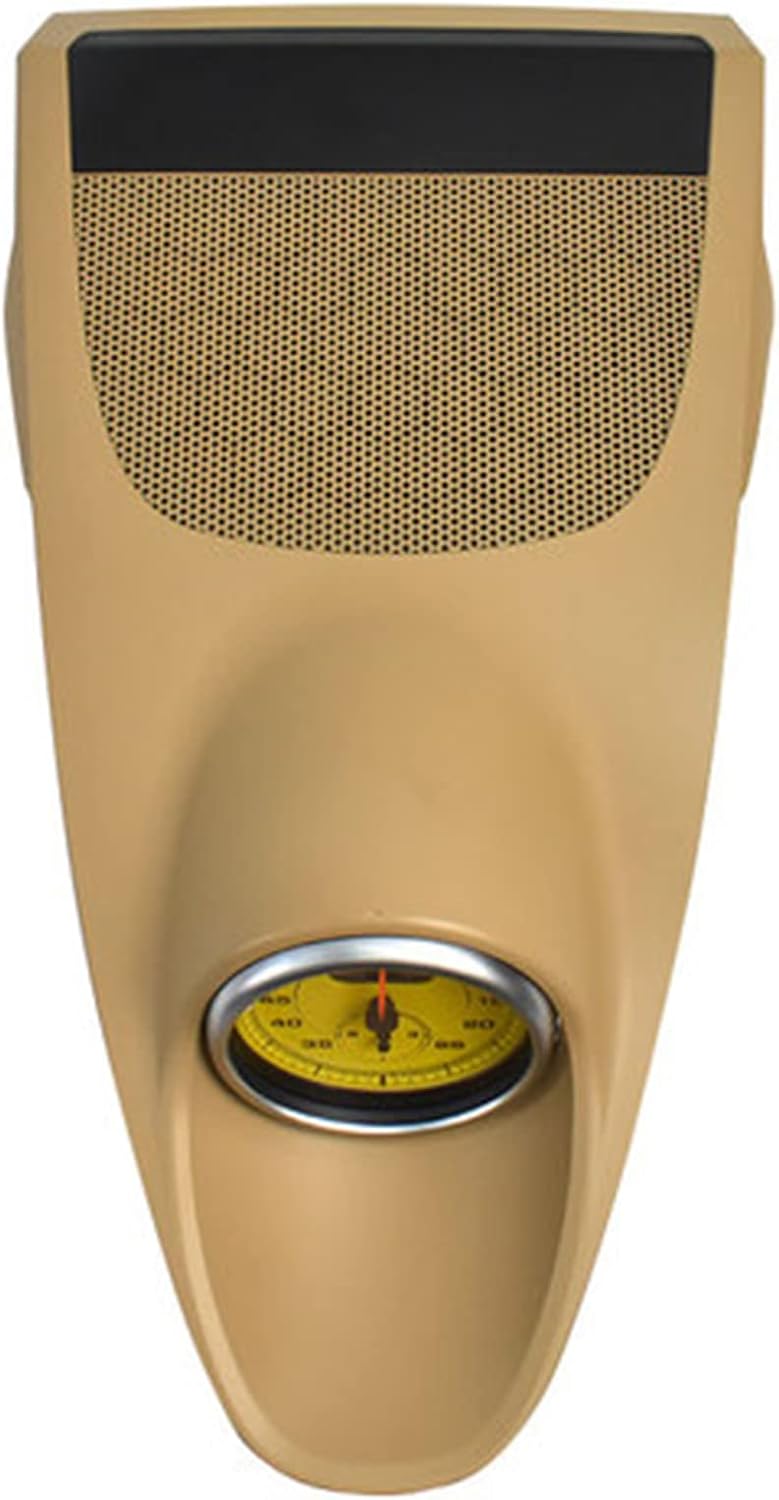 Sport Chrono Stopwatch Mounted Dashboard for Porsche 718 Boxster Cayman 982 2016-2022, Beige Panel and Yellow Clock