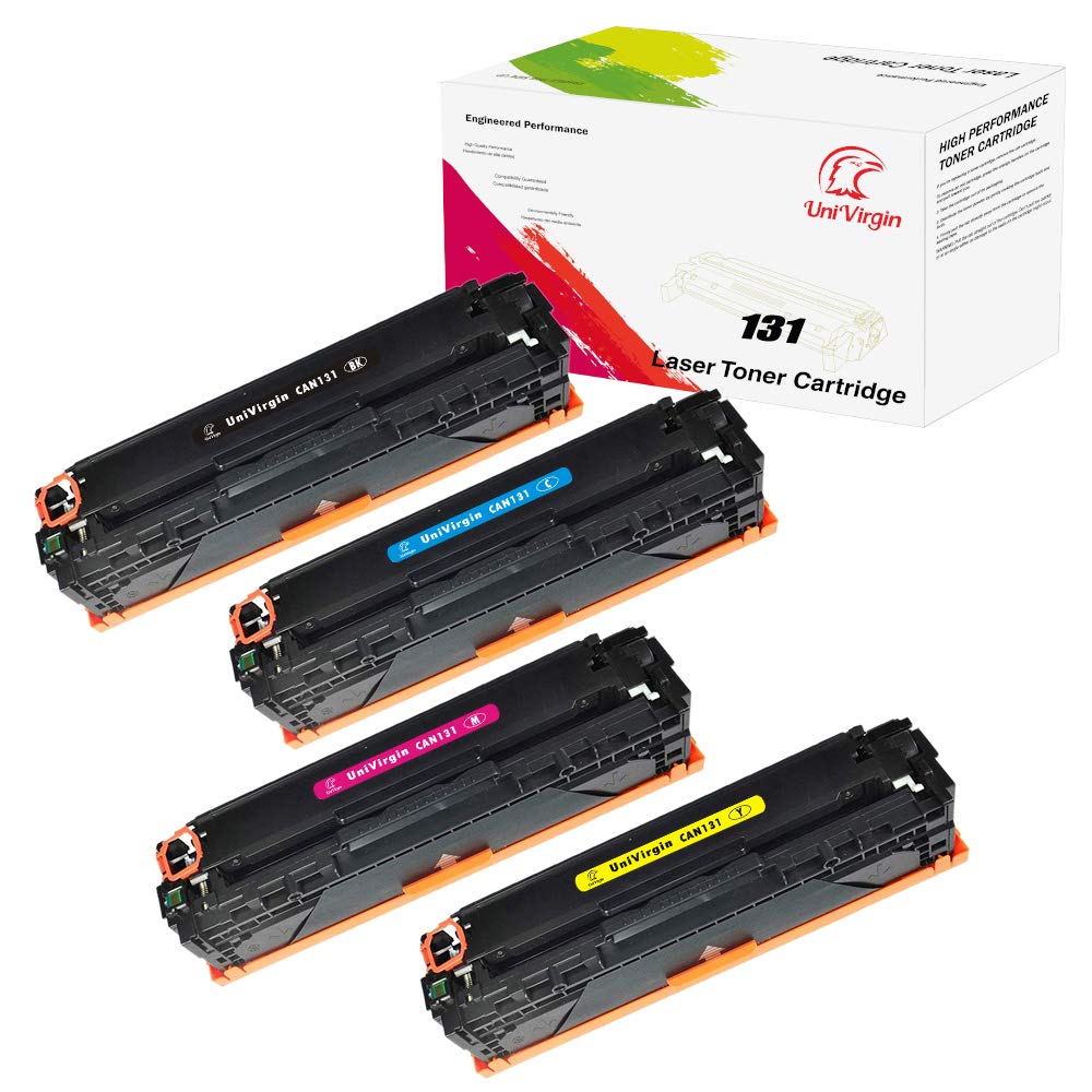 4 Packs Compatible LBP7110Cw Toner Replacement for Canon 131 Toner Cartridge fits for Canon ImageClass LBP7110Cw MF624Cw MF628C MF8280Cw Printers (131H Black,131 Cyan,131 Yellow,131 Magenta)