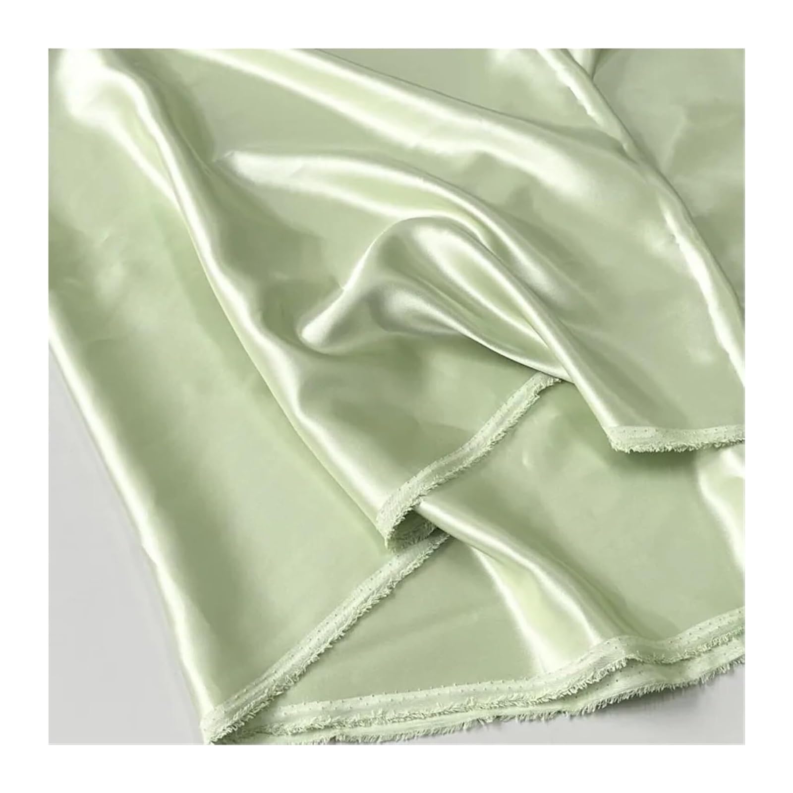 Polyester-Chiffon, Seidenstoff, Breite 280 cm, 22 Momme, 1–1,5 Meter(9-Apple Green,1M)