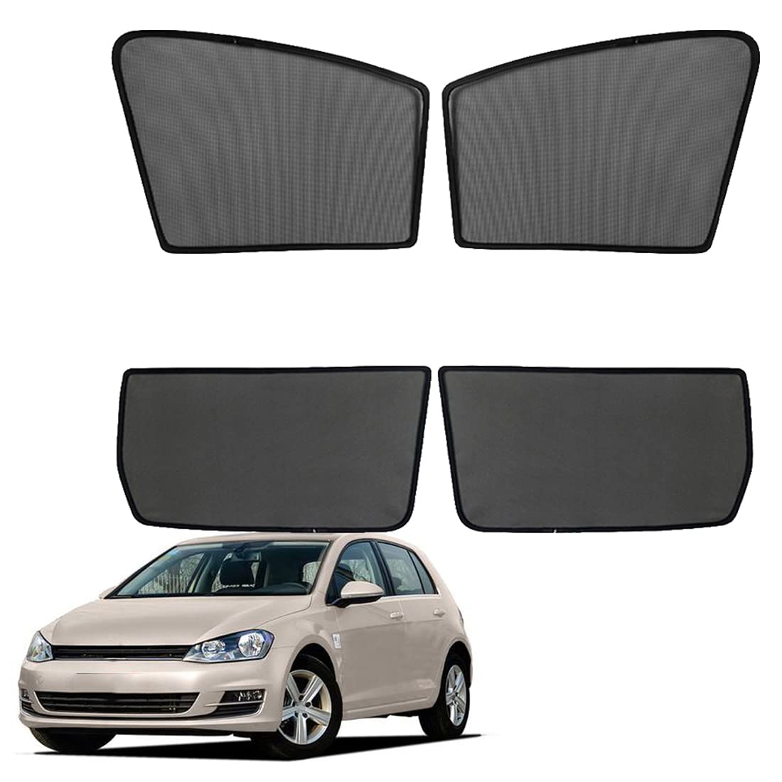 GCcv Car Window Shade For Kids Side Window Sun Shade For Golf 7 Mk7 2013-2020 Magnetic Curtain Sun UV Protection Covers For Baby Sleeping Auto Accessories,Front-window+Rear-window-4PCS