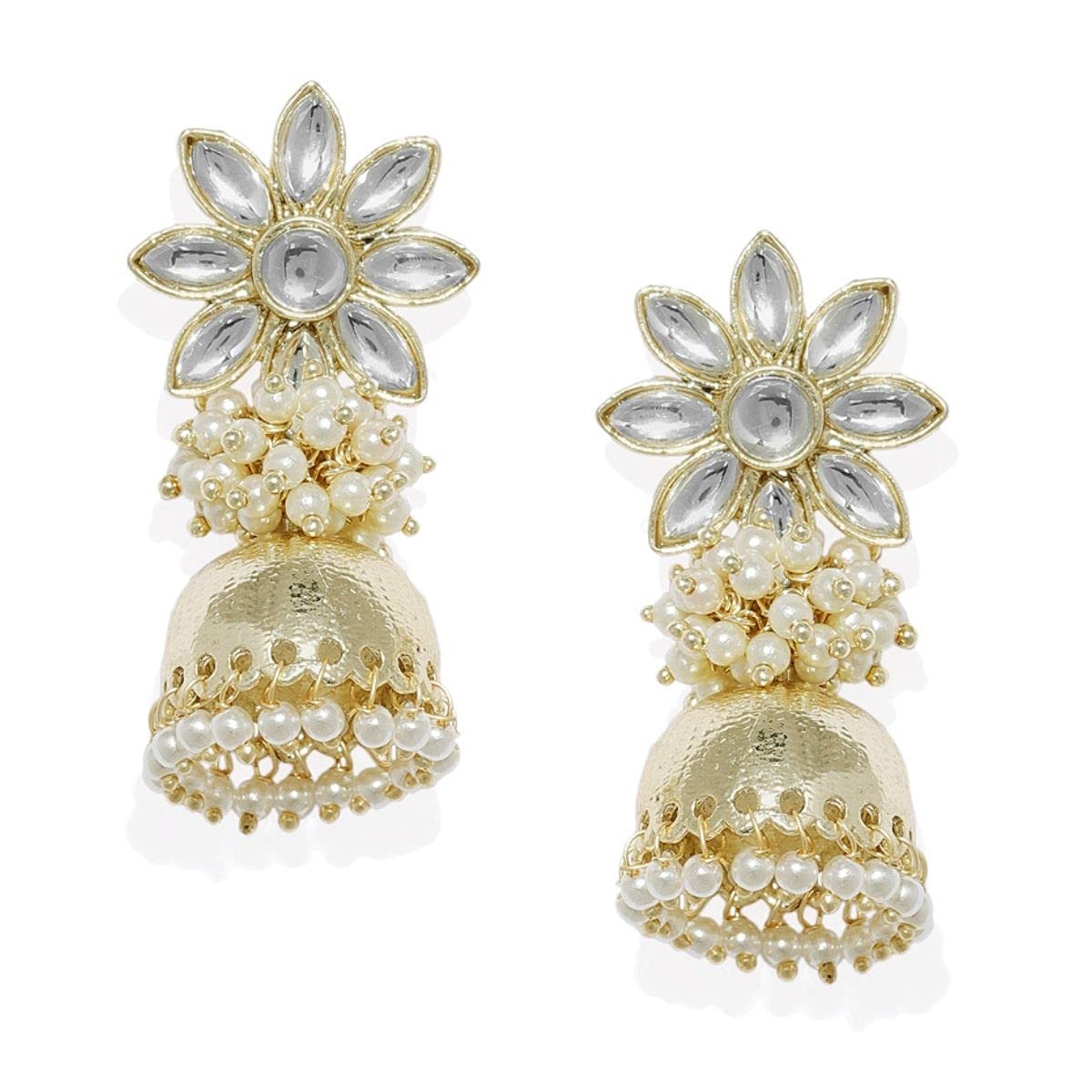 See full amazon price history chart for Accessher Traditional and Ethnic Wear Gold Plated Floral Design Kundan and Pearls Embellished Statement Jhumki Earrings Pack of 1 Pair for Women and Girls Accessher Traditional and Ethnic Wear Gold Plated Floral Design Kundan and Pearls Embellished Statement Jhumki Earrings Pack of 1 Pair for Women and Girls (B07QZY55XC) Amazon Price History, Amazon Price Tracker