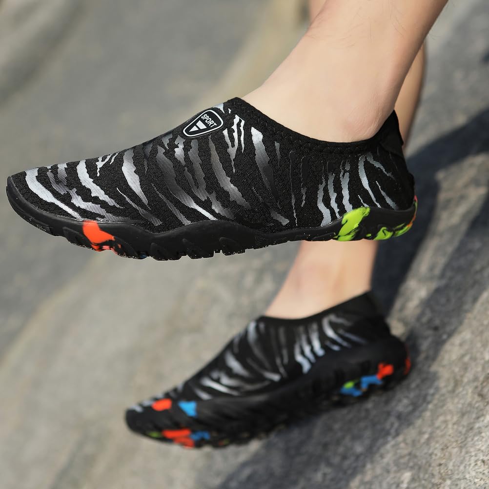 Wasserschuhe für Damen Herren, Barfuß Schnelltrocknende Aqua Sneaker für Trailrunning, Schwimmen, Tauchen, Surfen, Pool, Strandlauf, Yoga