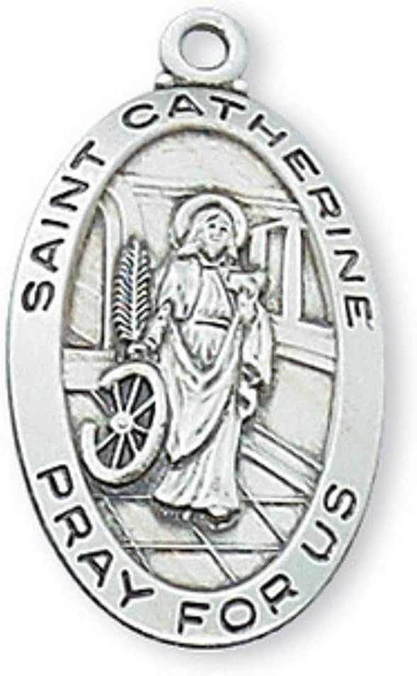 Oval St. Catherine of Alexandria Medal with Prayer Card - Image 2