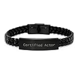 Funny Actor Gifts from Friends for Men - Unique Interlaced Leather Bracelet Christmas Unique Gifts
