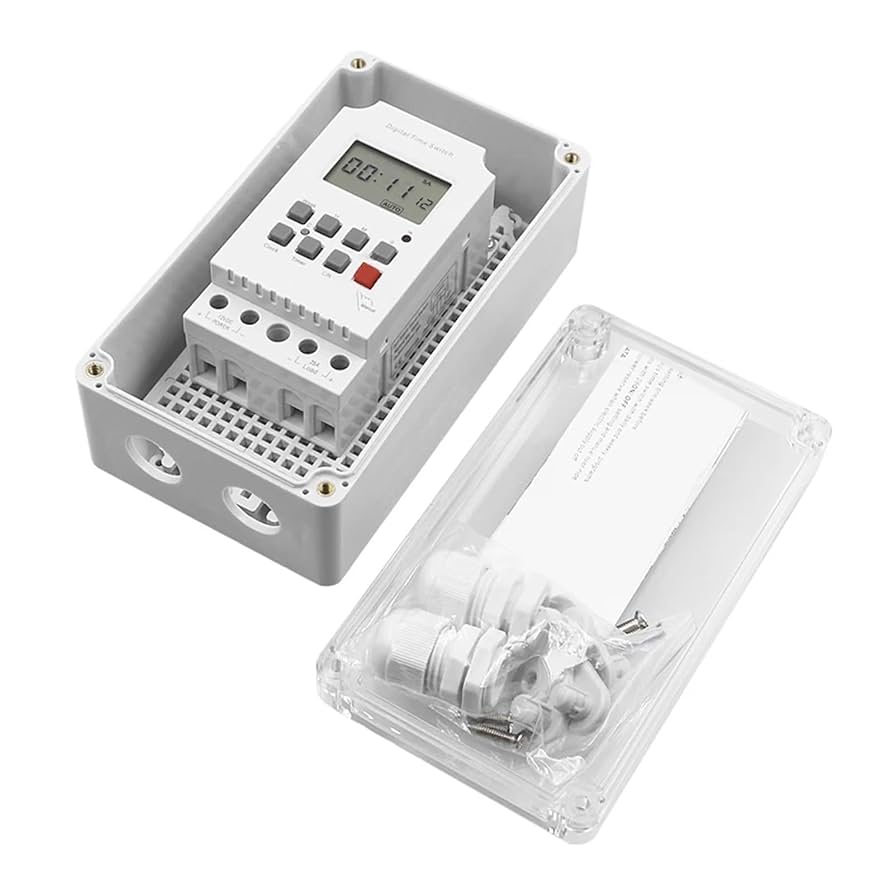 ラボ用電源制御タイマー Amazon.co.jp: 220VAC 30A タイマー デジタル 防水ボックス付き