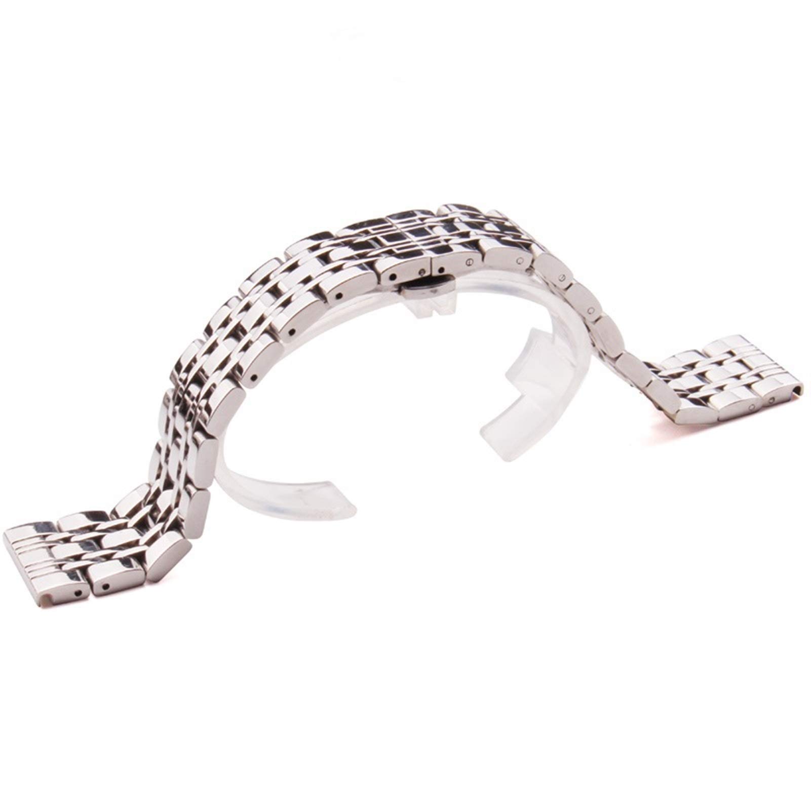 Paski zegarkowe 18 mm 20 mm 22 mm stal nierdzewna pasek pasek Srebrny wypolerowany męski zamiennik metalowy pasma bransoletki akcesoria bransoletki
