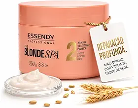 Essendy Blonde SPA Máscara Capilar Reposição Proteica Hidratação Profunda para Cabelos Loiros Descoloridos com Mechas Semi Di Lino 250g