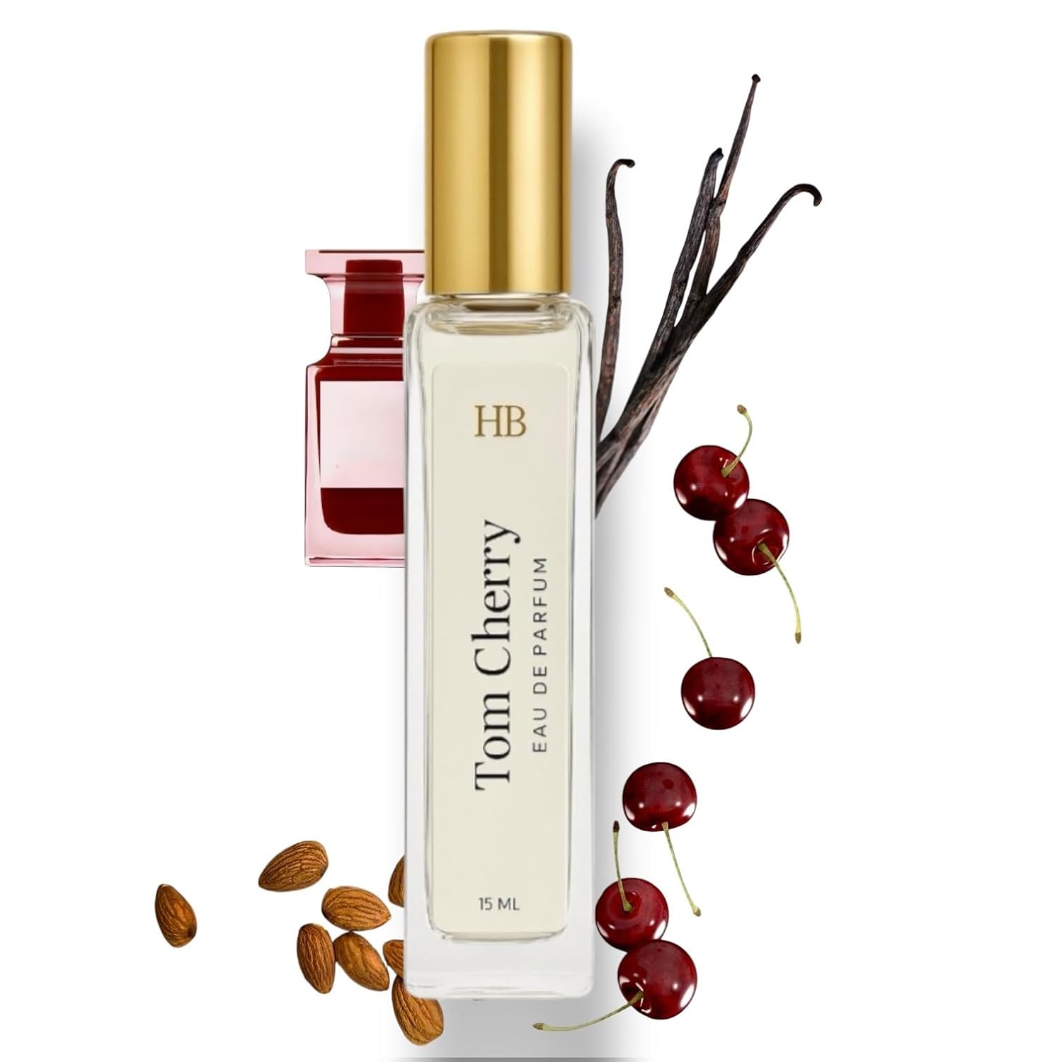 Tom Cherry Eau de Parfum Perfume Spray – Dark Cherry Vanilla Amber Fragrance, Long Lasting Luxury Inspired Scent, 50 ml (1.7 fl oz)