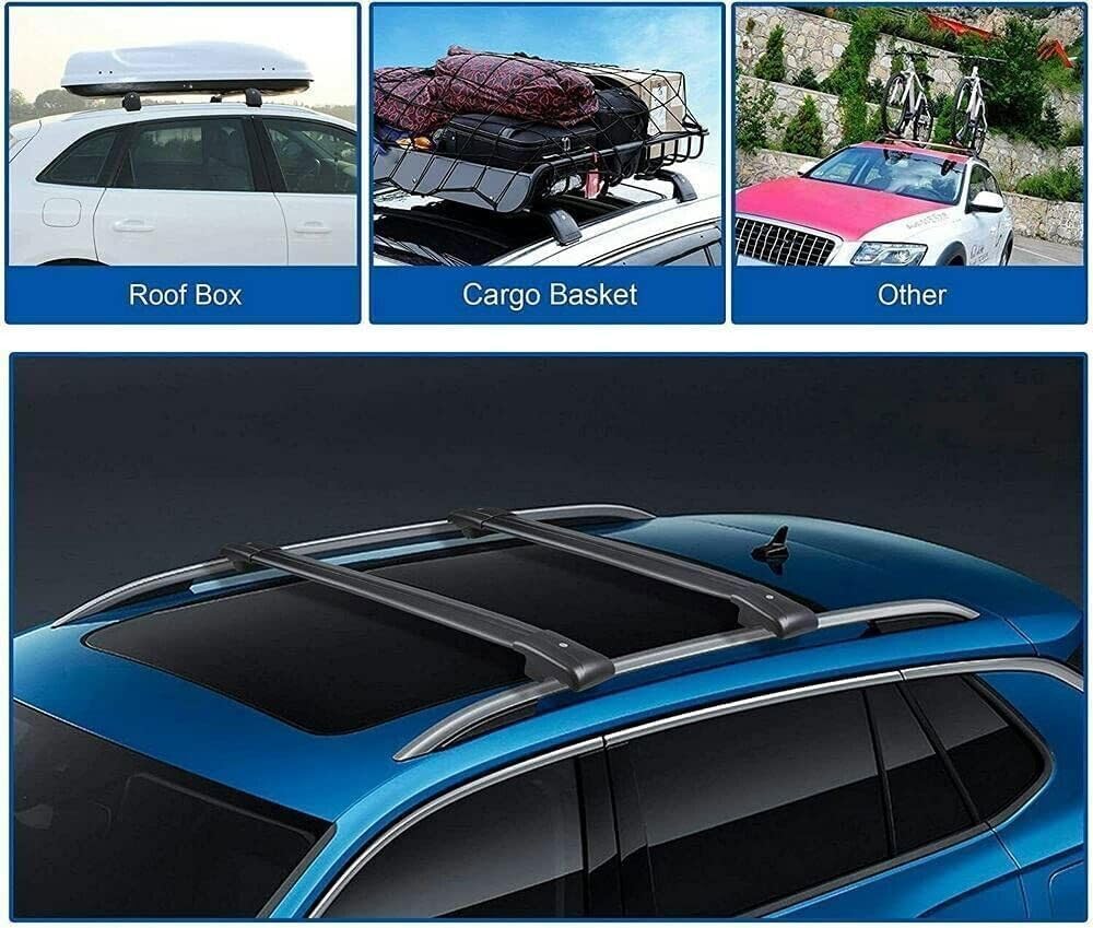 Cross Bars Roof Rack Cross Rails Compatible with Hyundai Santa FE Hybrid 2024 2025 2026 Aluminum Anti-Theft Upgraded Crossbars Luggage Cargo Carrier