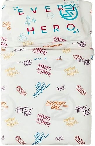 Marvel Rising Secret Warriors - Juego de sábanas tamaño individual de 3 piezas para niños, súper suave y acogedor, sábanas de microfibra resistentes