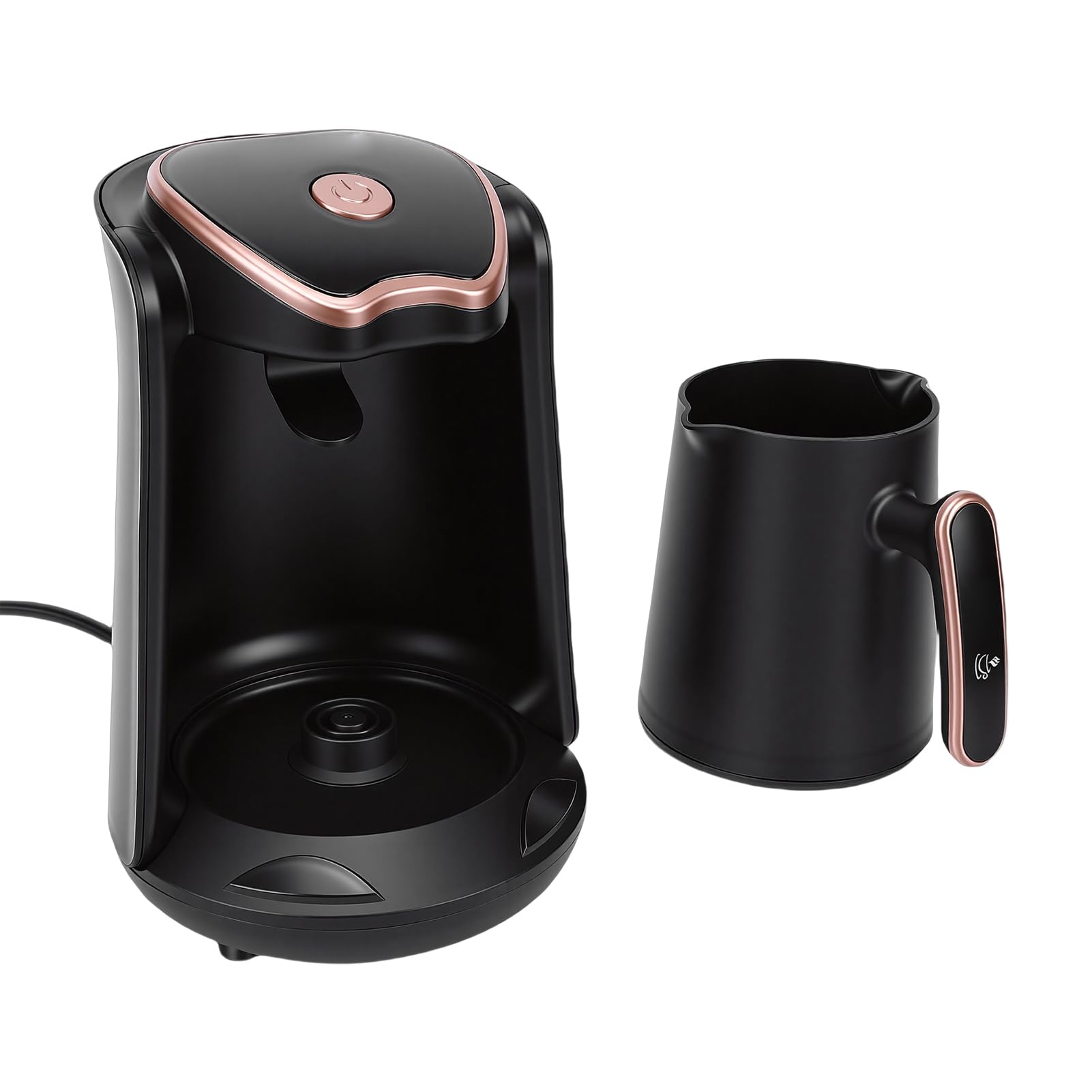 Macchina per caffè turco, macchina per caffè turco elettrica portatile a doppia pentola da 400 W Versatile infusore per tè Macchina per caffè espresso per uso in ufficio domestico