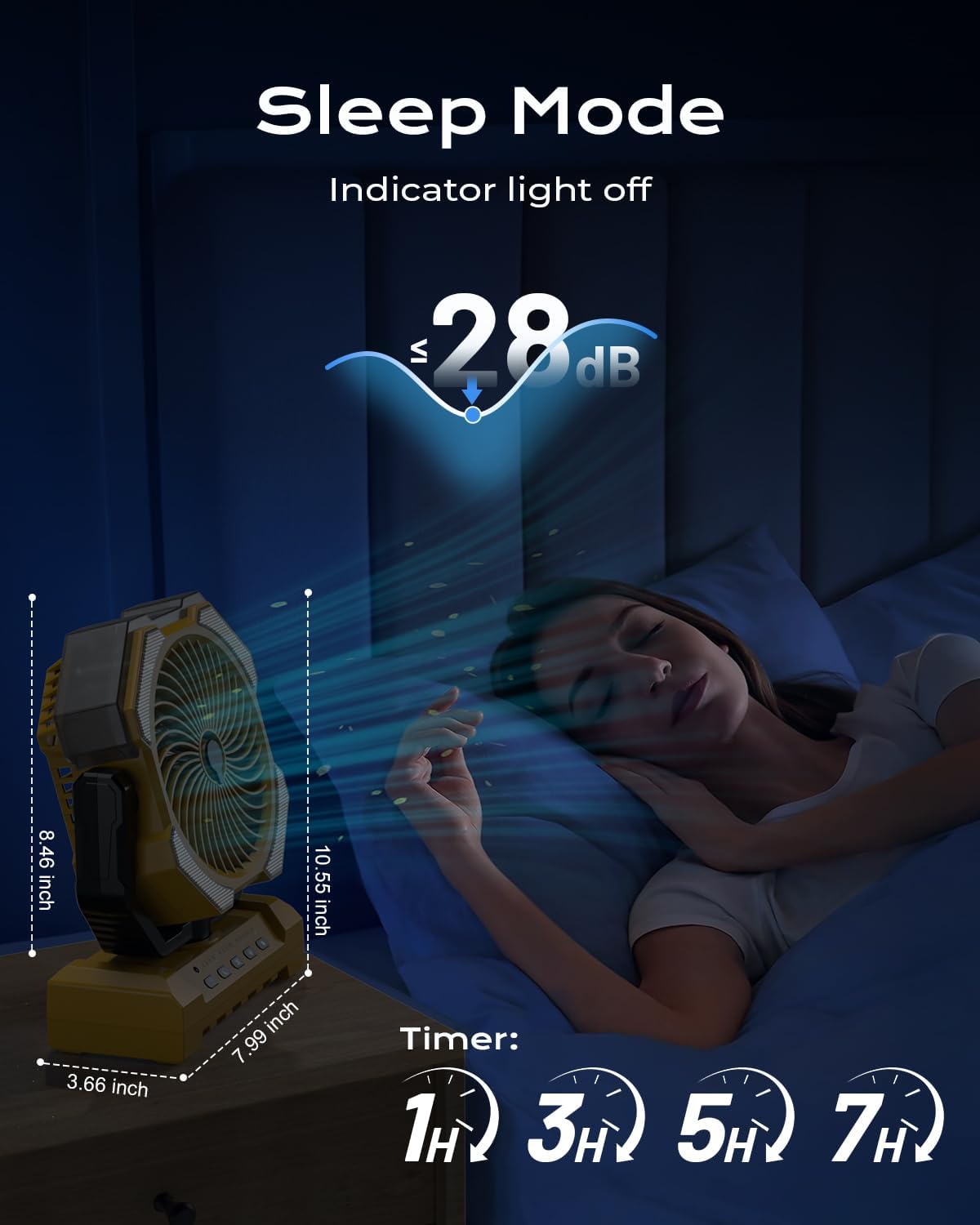 Misting Fan, Portable Camping Fans with 9oz Water Tank, 24000mAh Rechargeable Fan with 4 Speed, Battery Powered Fans with 120H Cooling, Last 5H Mists, 2 Mist Modes, Light, Outside/Summer Essential