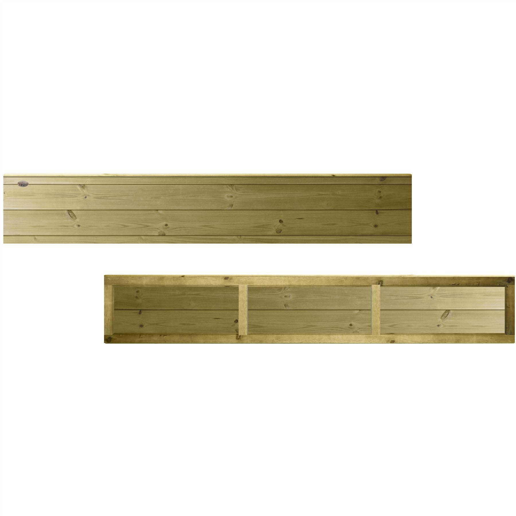 Ultimate Tongue & Groove Fence Panel, 6ft x 1ft Fully Framed Wooden Fencing | Heavy Duty Treated Interlocking Horizontal Boards, Ideal for Any Garden Perimeter (Wide: 182cm x High: 32cm)