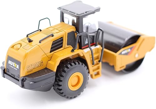 Miniatura 8 de Juguete de rodillo grande de metal a escala 160, juguete modelo de vehículos de construcción de metal, juguetes de coche de caja de arena al aire