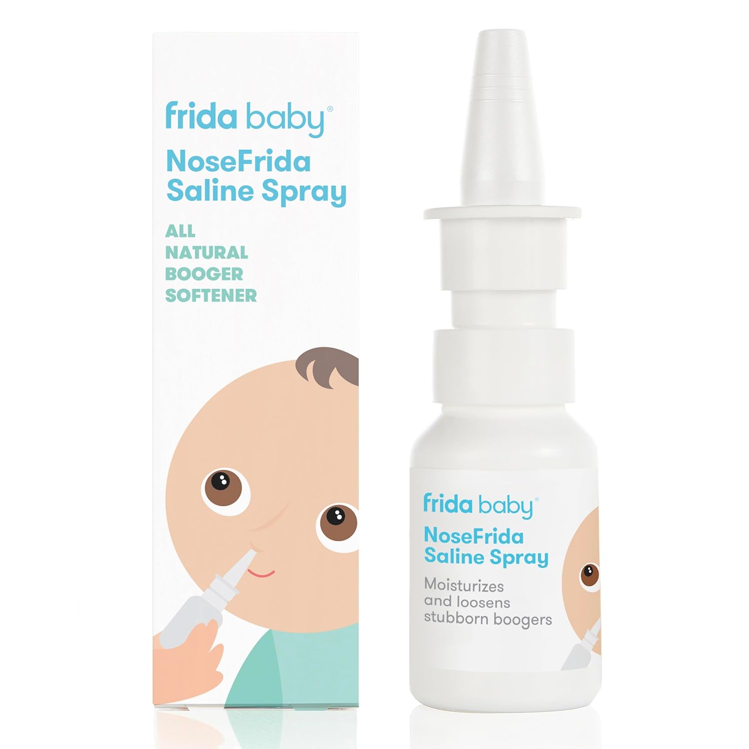 Frida Baby NoseFrida Saline Mist Spray, Baby Saline Nasal Spray Decongestant for Allergy Relief and Congestion Relief to Soften Nasal Passages, 0.68 fl.oz.