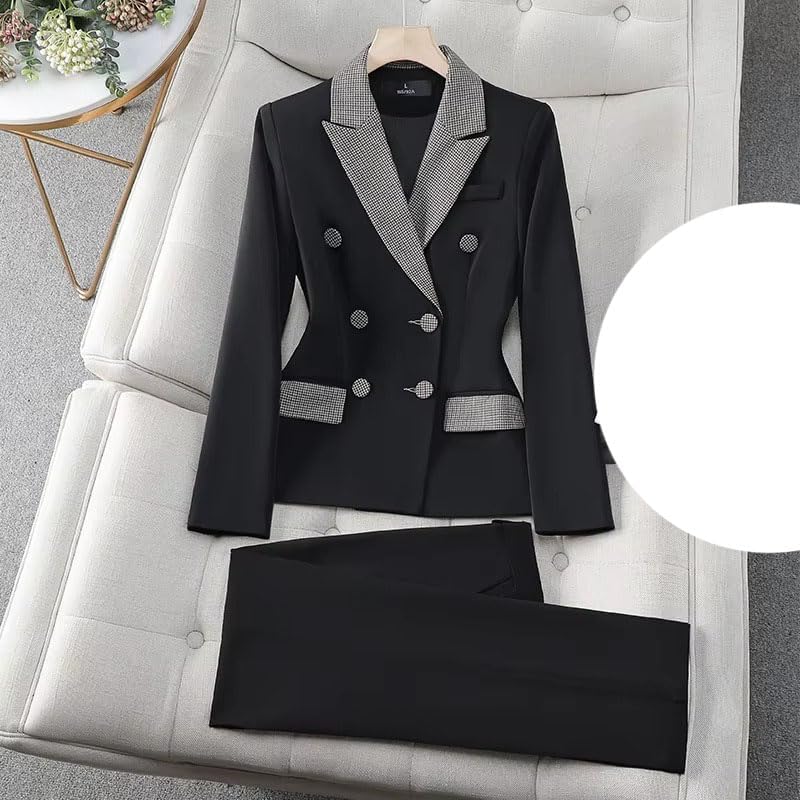 Women's Formal Pant Suit Set Office Workwear Blazer Pants Business Outfit Set