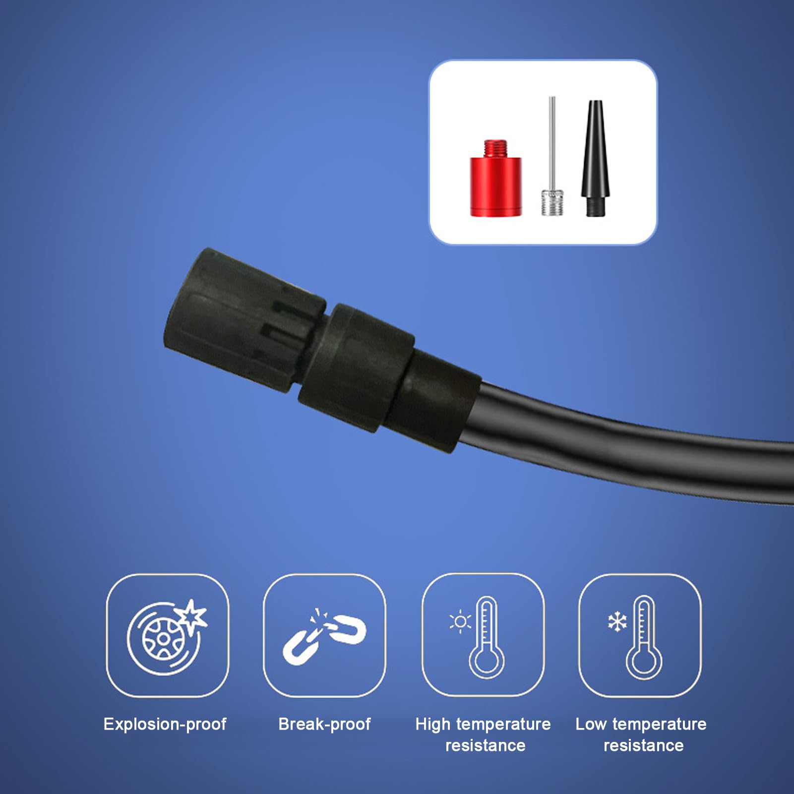 Bomba de aire eléctrica para bicicleta recargable, pantalla LED, inflador rápido inalámbrico de 150 Psi con batería de 2400 mAh para coche, motocicleta, balón, baloncesto, fútbol