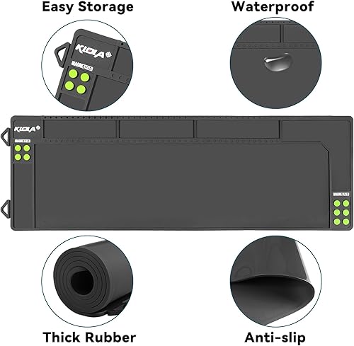 Miniatura 4 de Klola Alfombrilla de limpieza de pistola de rifle grande, alfombrillas magnéticas de limpieza para todas las armas, alfombrilla antideslizante para