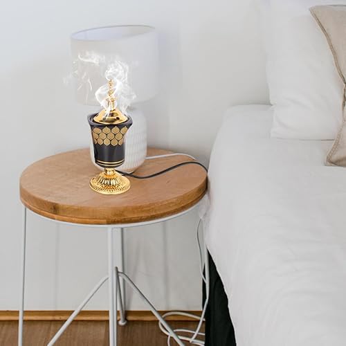 Miniatura 3 de Quemador de incienso eléctrico  Incensario de estilo de Oriente Medio para decoración del hogar, quemador de Bakhoor enchufable, soporte de incienso