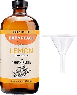 Sponsored Ad - Babypeach 100% Pure Natural Lemon Essential Oil, Organic 16oz Large Bottle Lemon Oil with Clean & Fresh Cit...