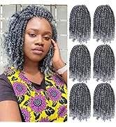 6 Packs Spring Twist Braiding Hair Spring Twists Bomb Twist Hair Synthetic Fiber Fluffy Twist Cro...