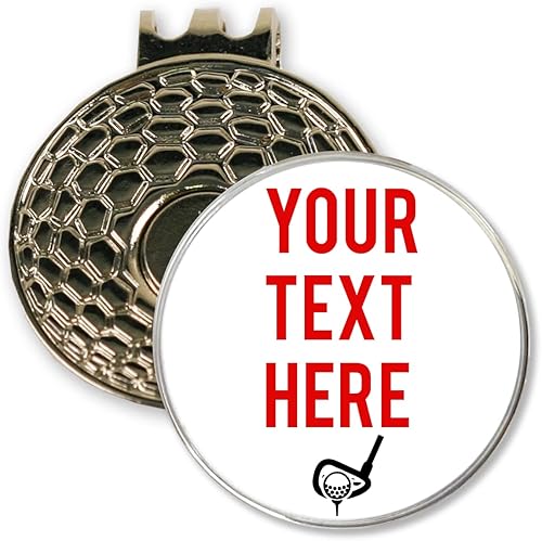 DA VINCI Marcador de pelota de golf con clip magnético para sombrero, personalizado con tu texto personalizado, gran regalo para golfistas